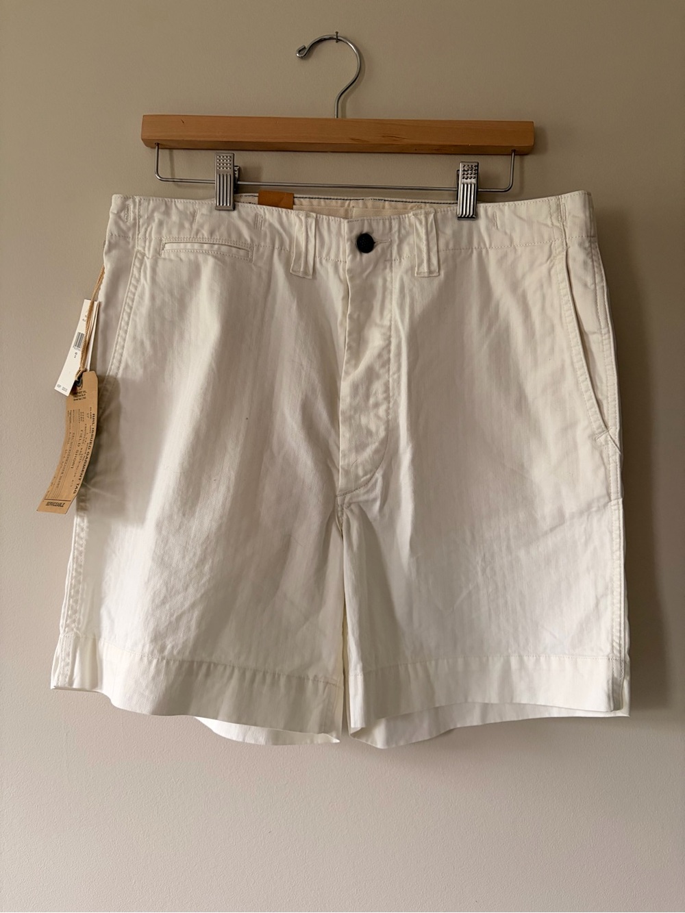 Ralph Lauren Double RL White Flat Front Men’s Shorts